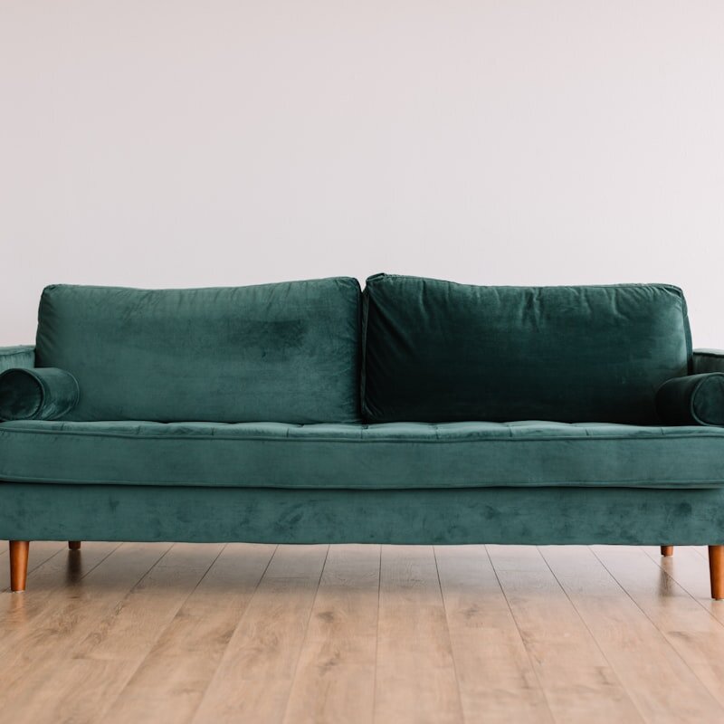 Mid-Century Fabric Sofa